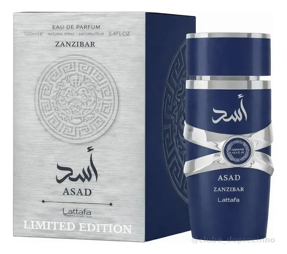 Perfume Lattafa Asad Zanzibar Limited 100ml árabe masculino genuino