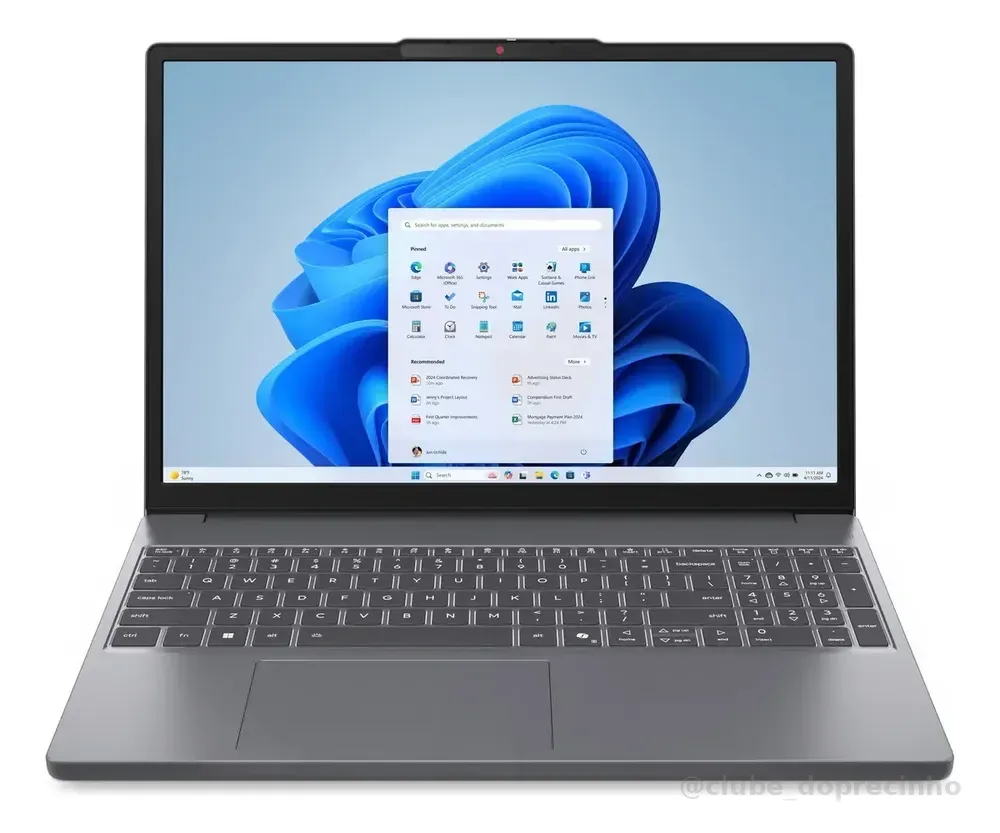Notebook Lenovo IdeaPad Slim 3 15IRH10 Intel Core i5-13420H 8GB 512GB SSD Windows 11 15.3" - 83NS0002BR Luna Grey