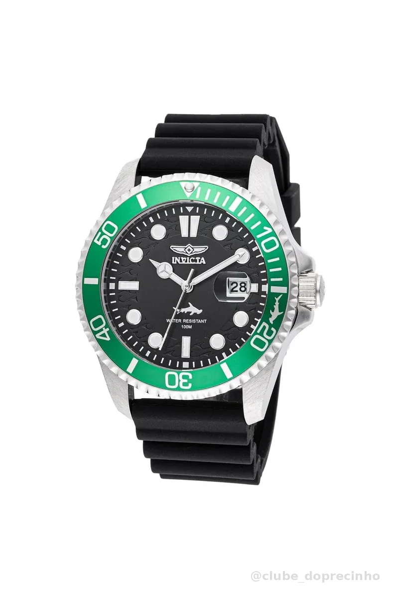 INVICTA Mostrador masculino Pro Diver 43 mm, aço inoxidável, dourado, preto, quartzo PC32