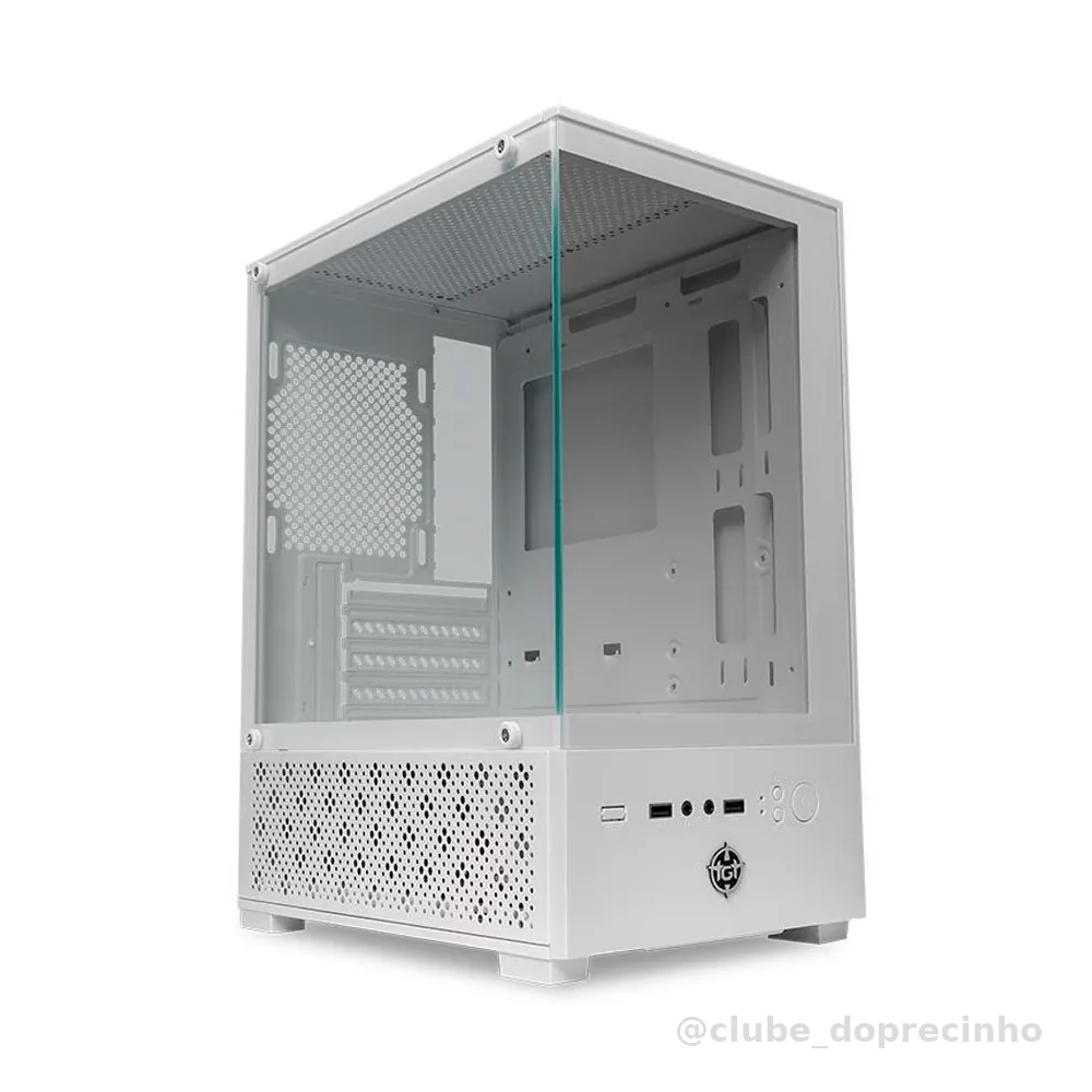 Gabinete Gamer TGT Legion, Mini-Tower, Lateral de Vidro, Branco, TGT-LGN-WH