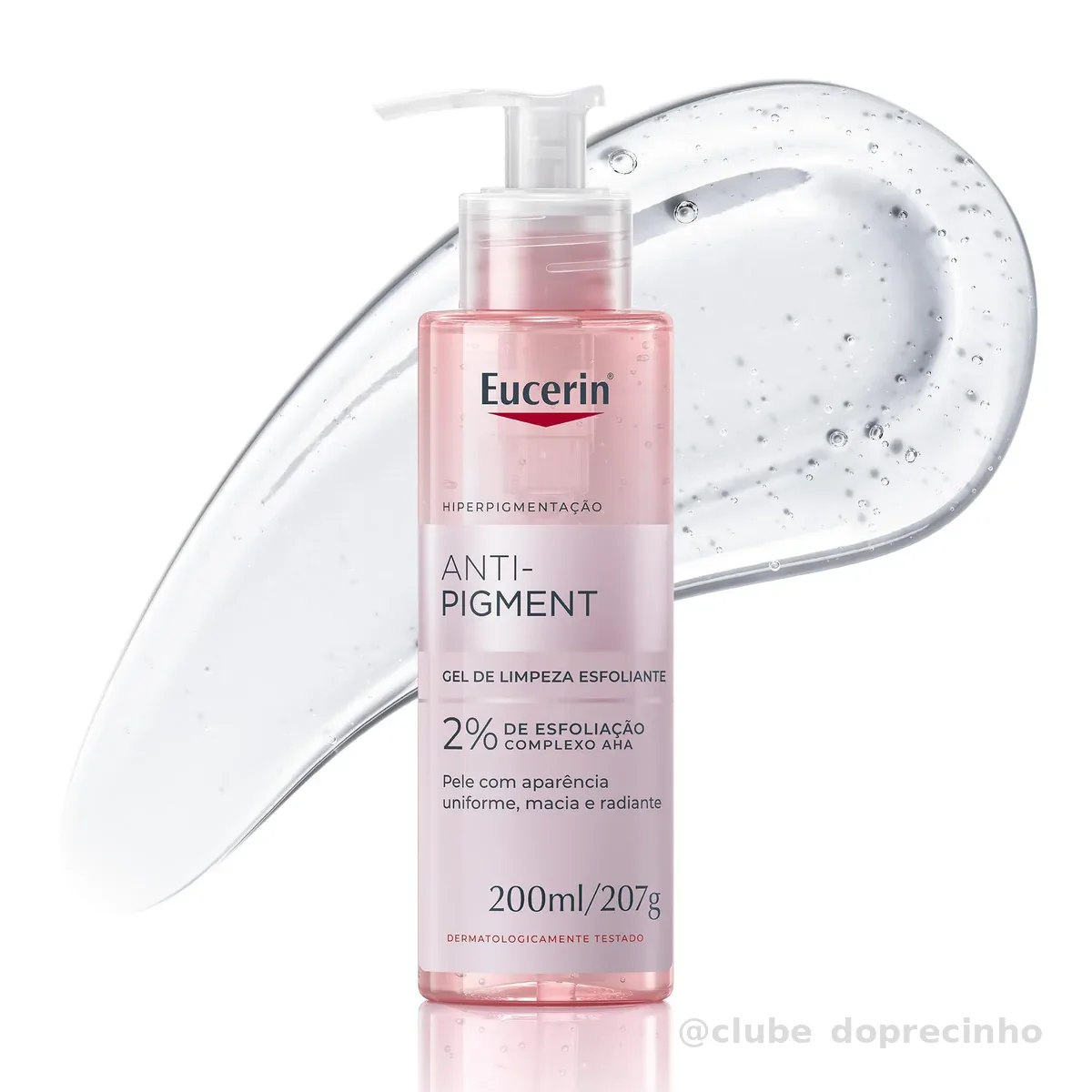 EUCERIN Gel de Limpeza Facial e Corporal 200ml, Anti-Pigment, Esfoliação Suave, Esfoliante, Pele Uniforme
