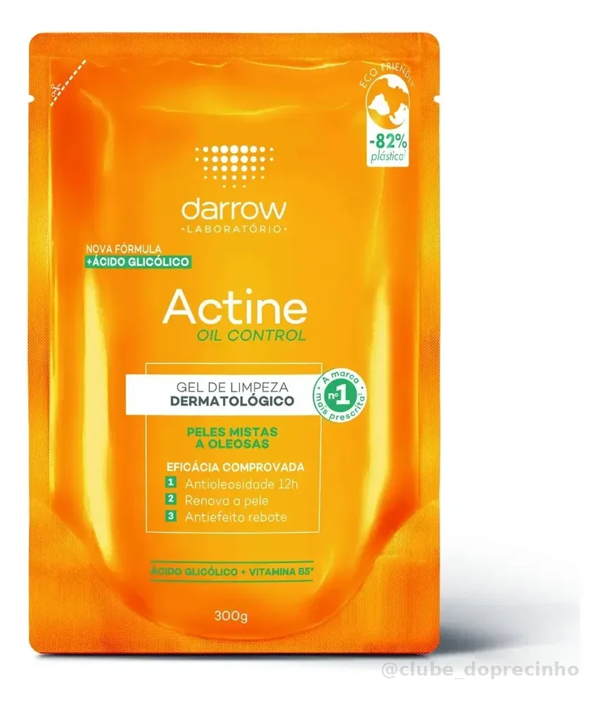 Gel De Limpeza Actine Oil Control Em Refil 300g Darrow Oleosa Dia/noite