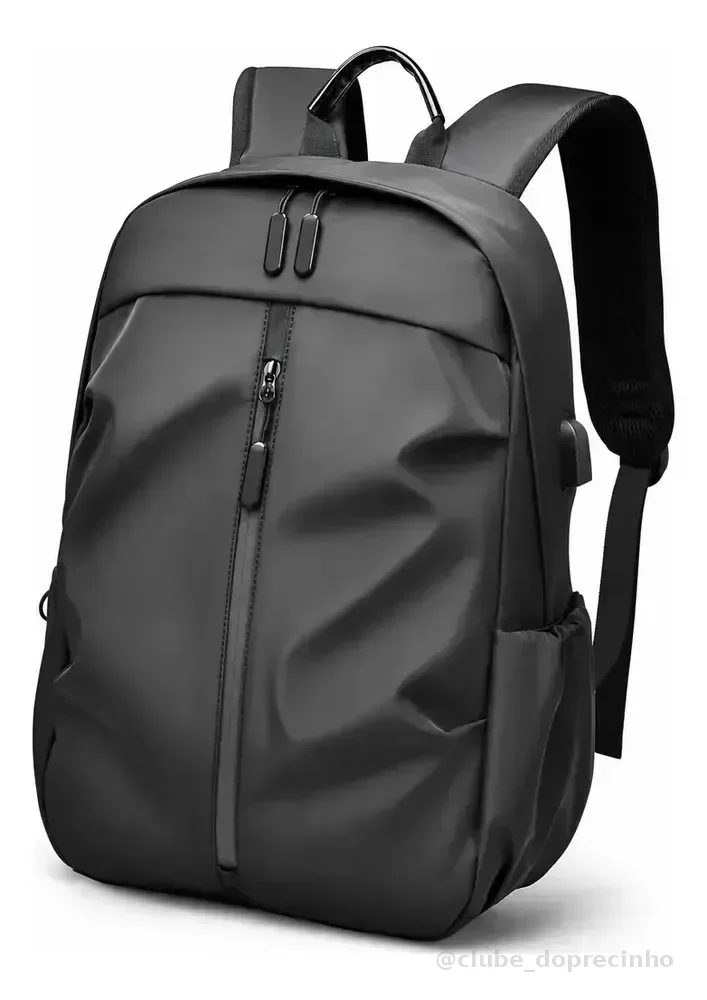 Mochila Masculina 20L Notebook 16 USB Escolar Faculdade Impermeável com Alça Reforçada