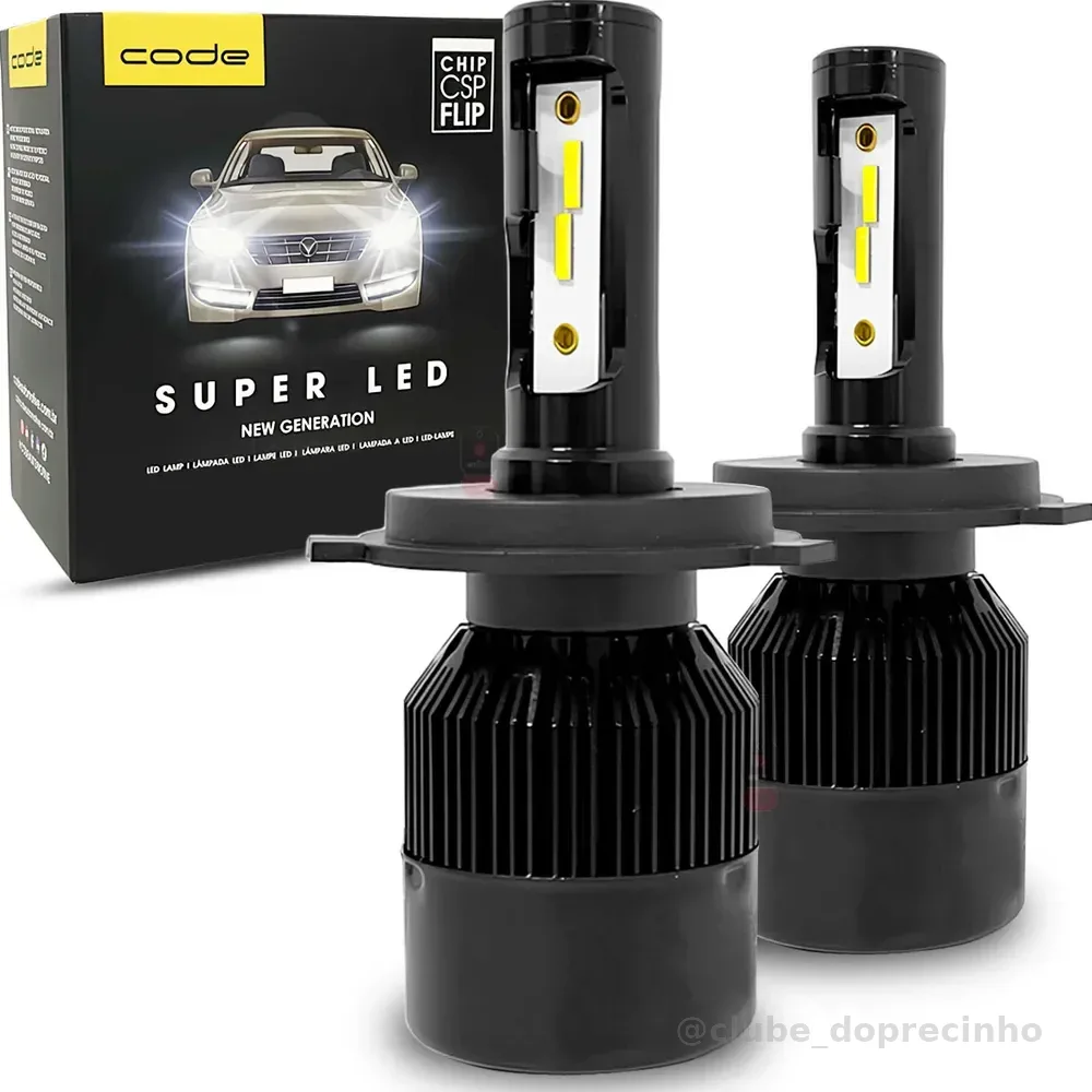 Kit Super Led Techone 12v 24v H1 H3 H4 H7 H8 H11 Hb3 Hb4 H27 H4 6000k