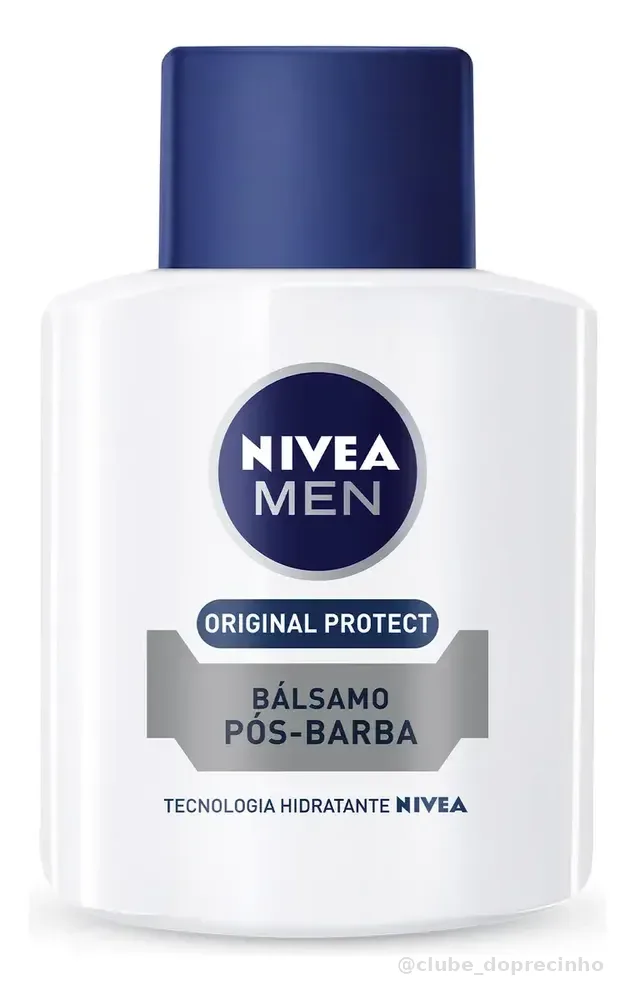 NIVEA MEN Bálsamo Pós-Barba Original Protect 100ml, Hidrata e Acalma, Reduz Irritação, Aloe Vera e Glicerina, Alívio Imediato