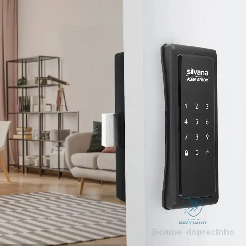 Fechadura Eletrônica Silvana Smart Lock Sdd200 Sobrepor Preta
