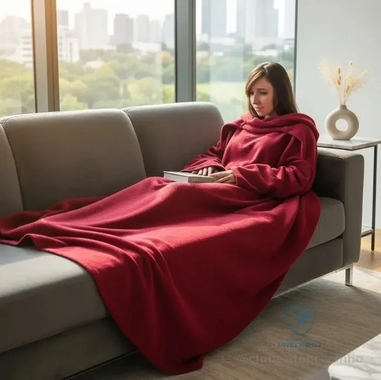 Cobertor De Tv Com Mangas - 1,50x1,90m - Maior Do Mercado