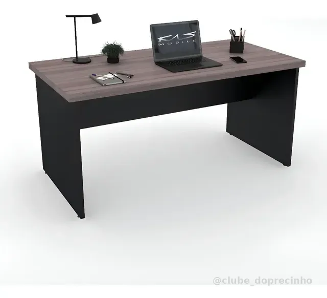 Mesa 1.70x80 Para Escritório Tampo 40mm S/ Gav. Várias Cores