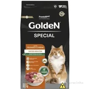 Ração Golden Special para Gatos Adultos Sabor Frango e Carne 10,1 kg