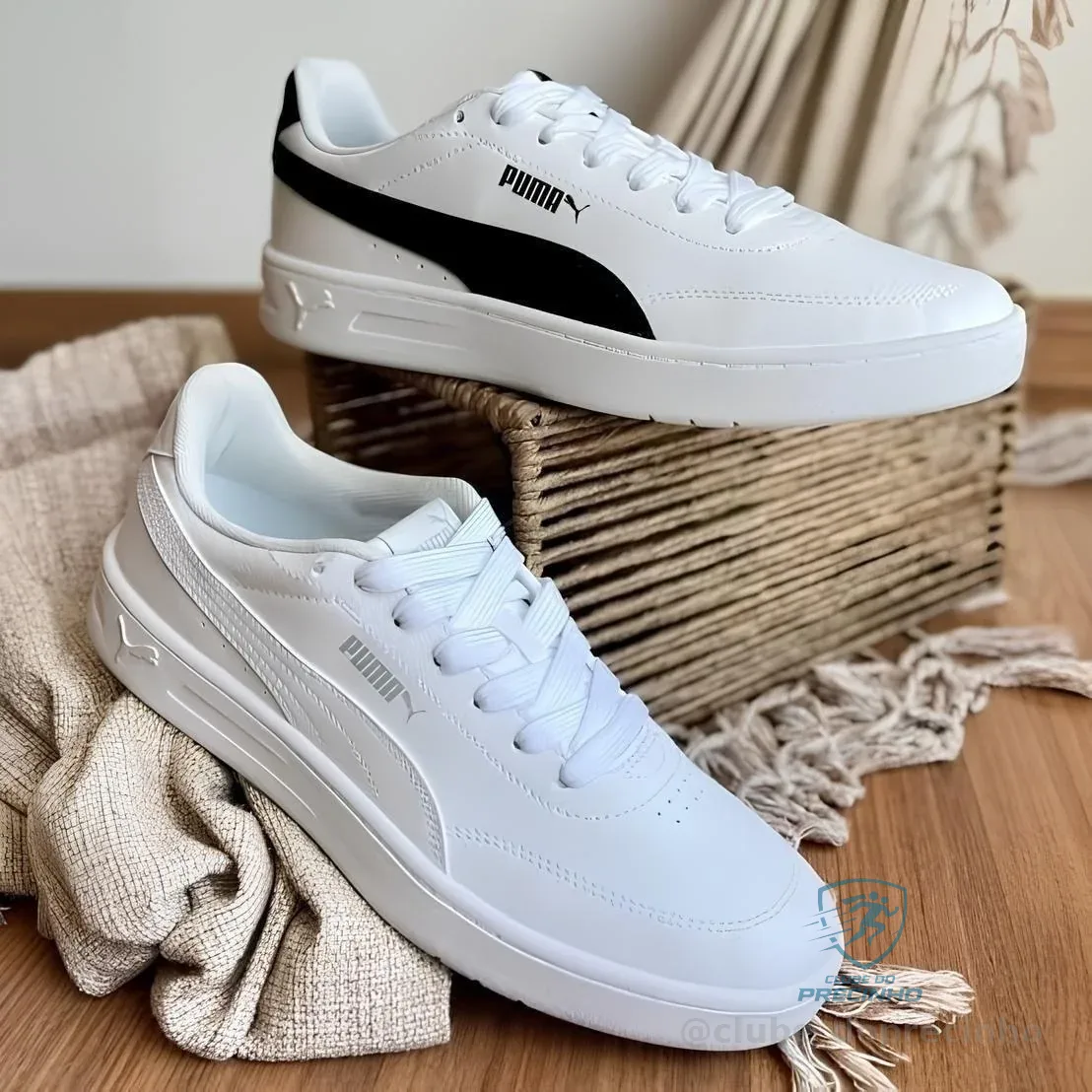 Tênis Puma Confortável Masculino Clean Cano Baixo Original