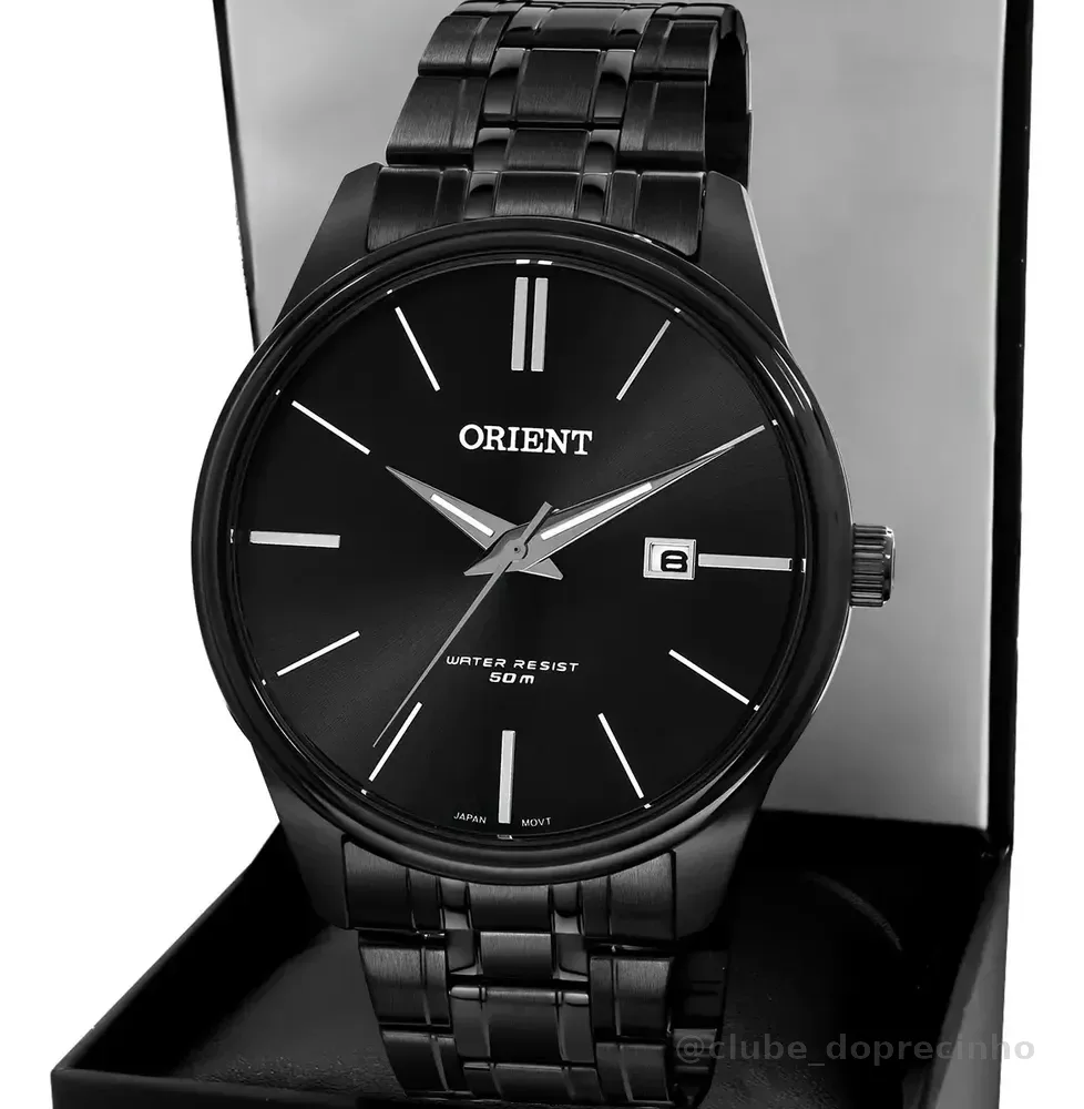 Relógio Orient Masculino MPSS1064P1PX Full Black Aço Inoxidável 50m