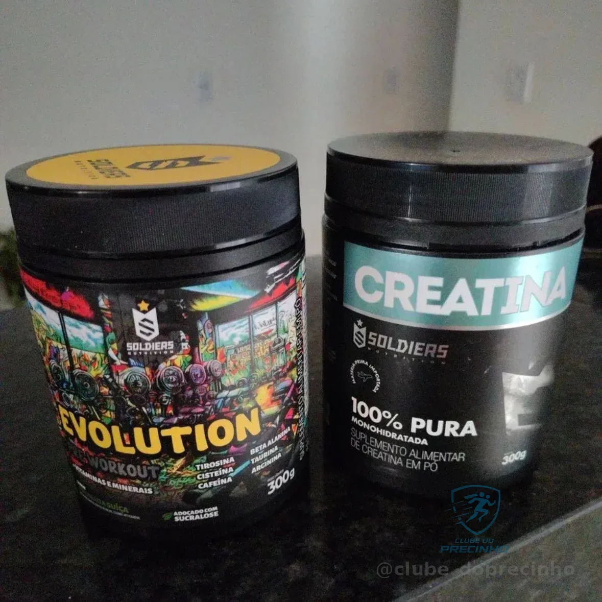 Kit: Creatina 300g + Pré-treino Evolution 300g Soldiers Nutr