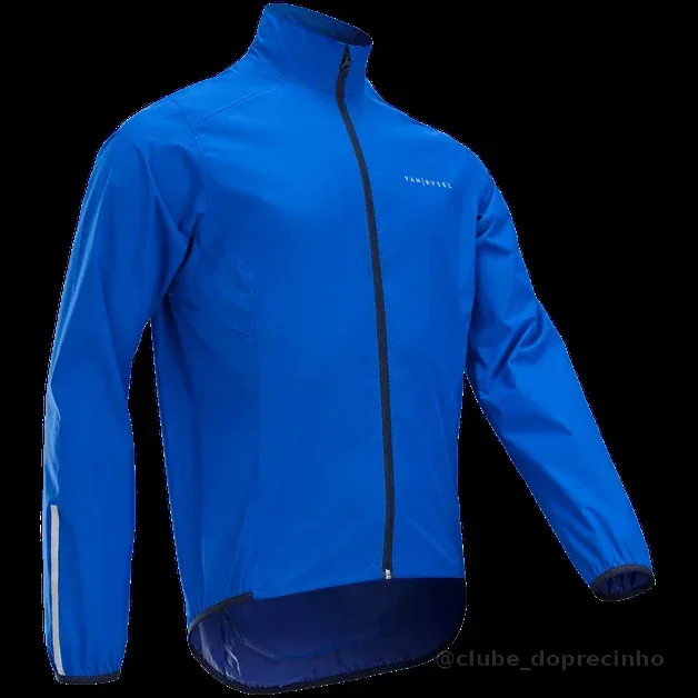 Jaqueta Masculina de Ciclismo Impermeável Van Rysel Azul