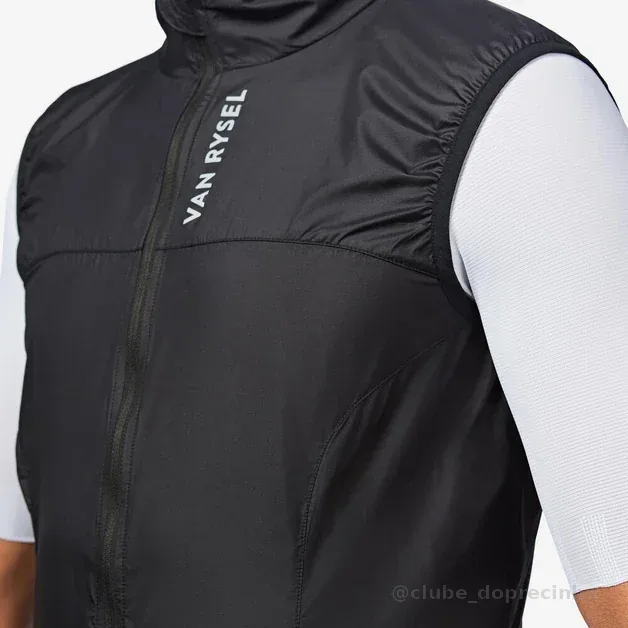 Colete Masculino de Ciclismo Corta Vento 500 Van Rysel Preto