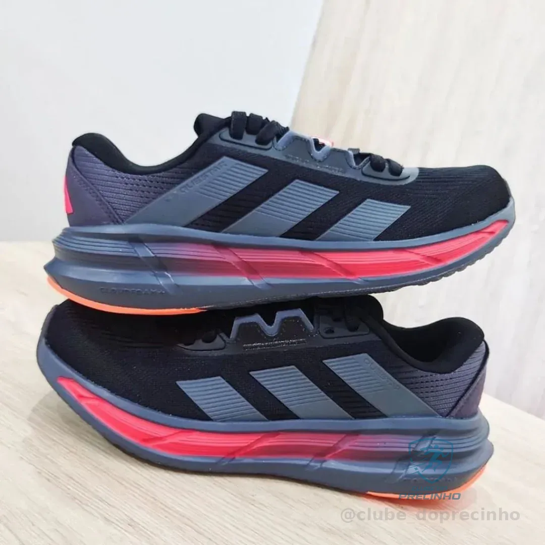 Tênis Masculino Questar 3 adidas Cblack/onix/lucred Lisa 40 Br