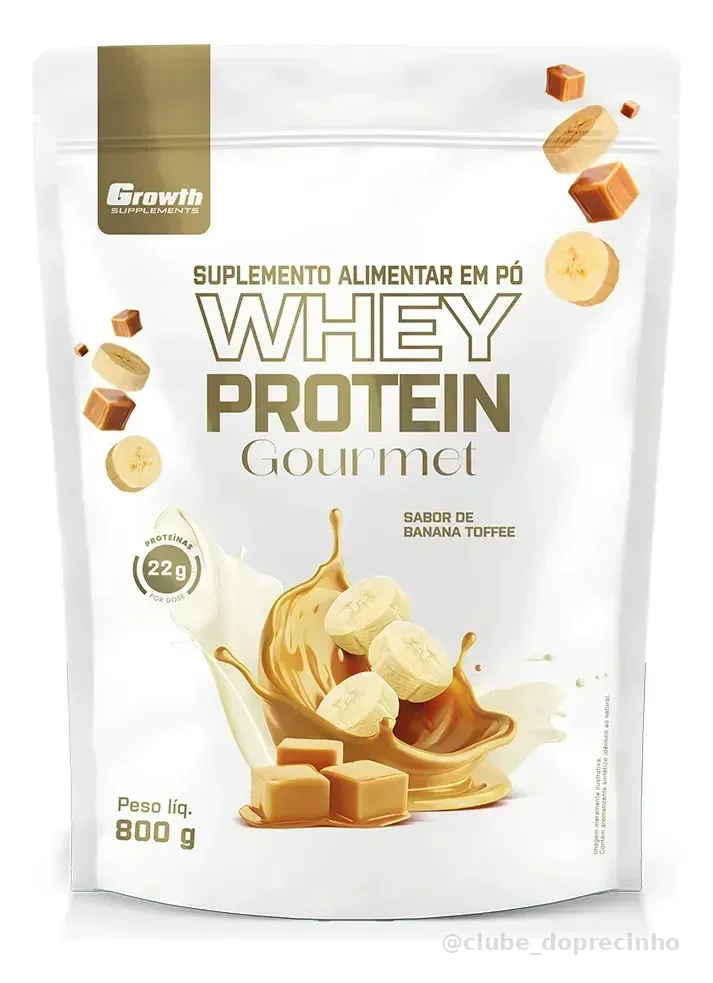 Whey Protein Gourmet 800g Growth Supplements - Banana Toffee Banana Toffee