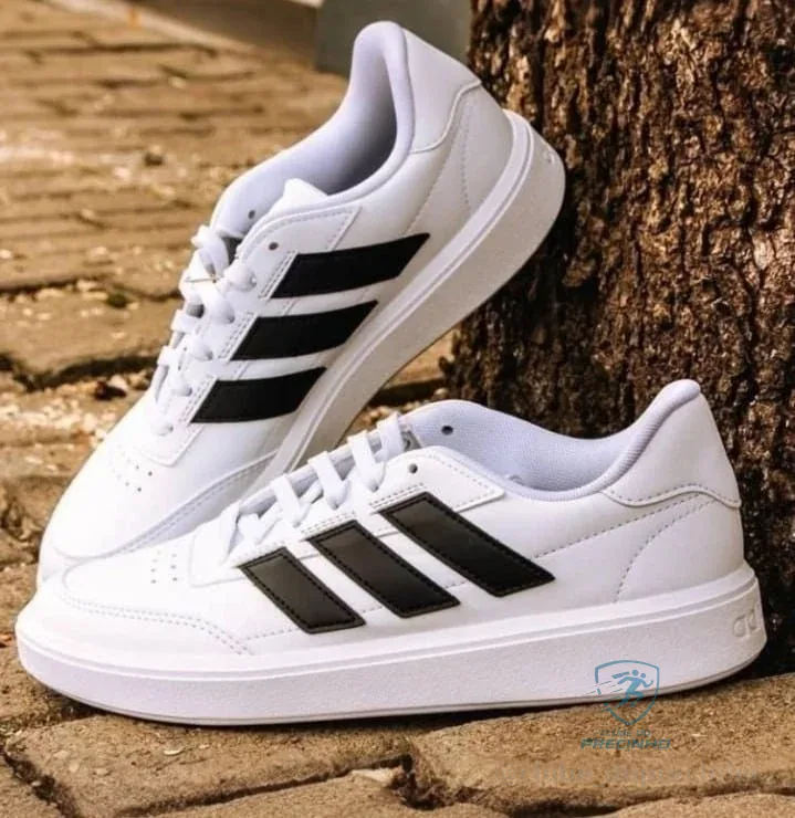 Tênis Masculino Courtblock adidas Cloud White/core Black/cloud White Lisa 40 Br