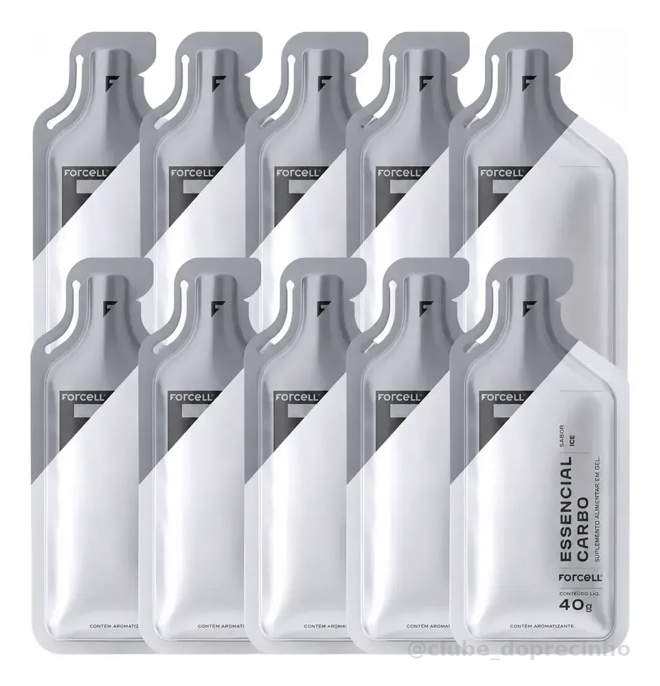 Gel Essencial Carbo 10 Sachês Ice 40g Forcell Ice