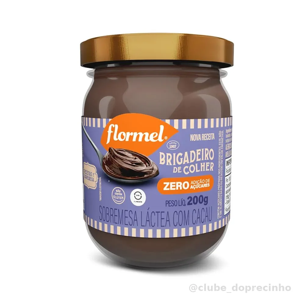 Brigadeiro de Colher FLORMEL Zero Açúcar 200 gramas