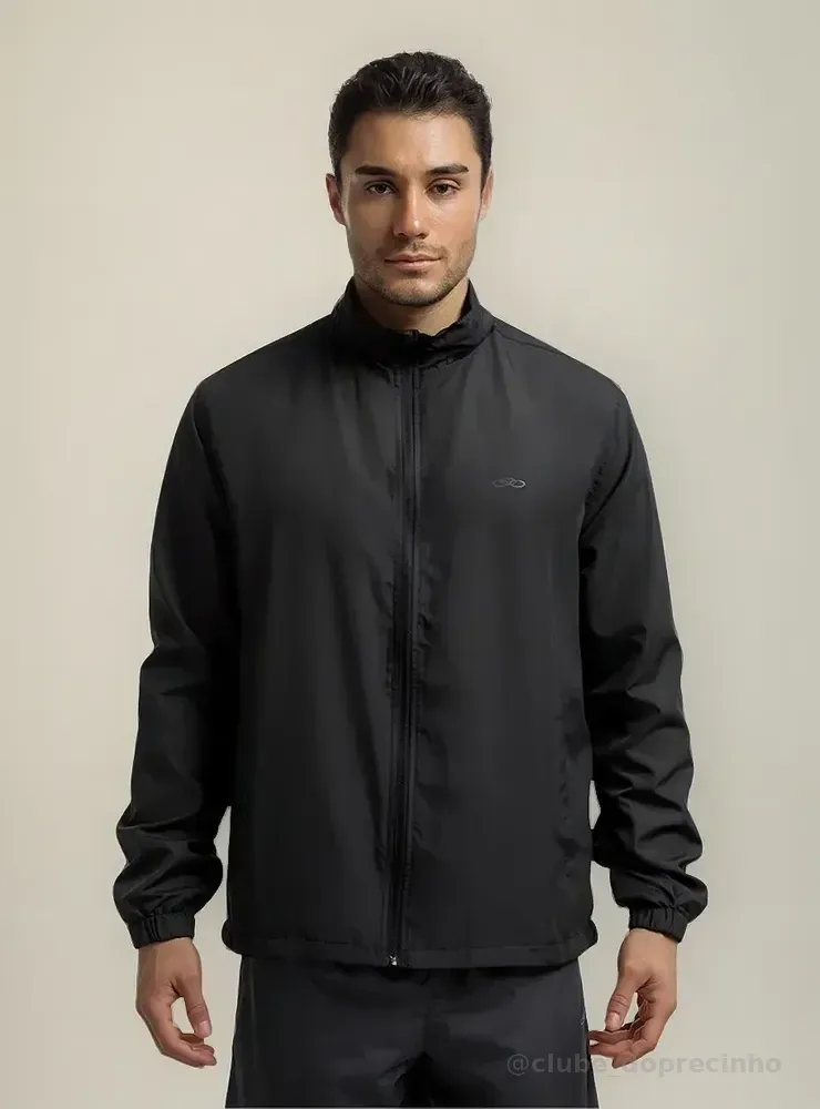 Jaqueta Corta-vento Fitness Masculina Essential - Olympikus Preto P