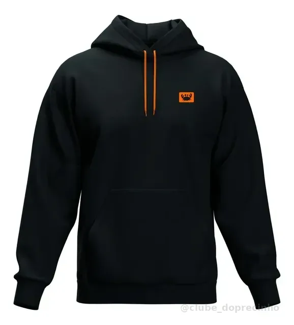 Moleton Capuz Blusa De Frio Lisa Cordão Neon Canguru Macio