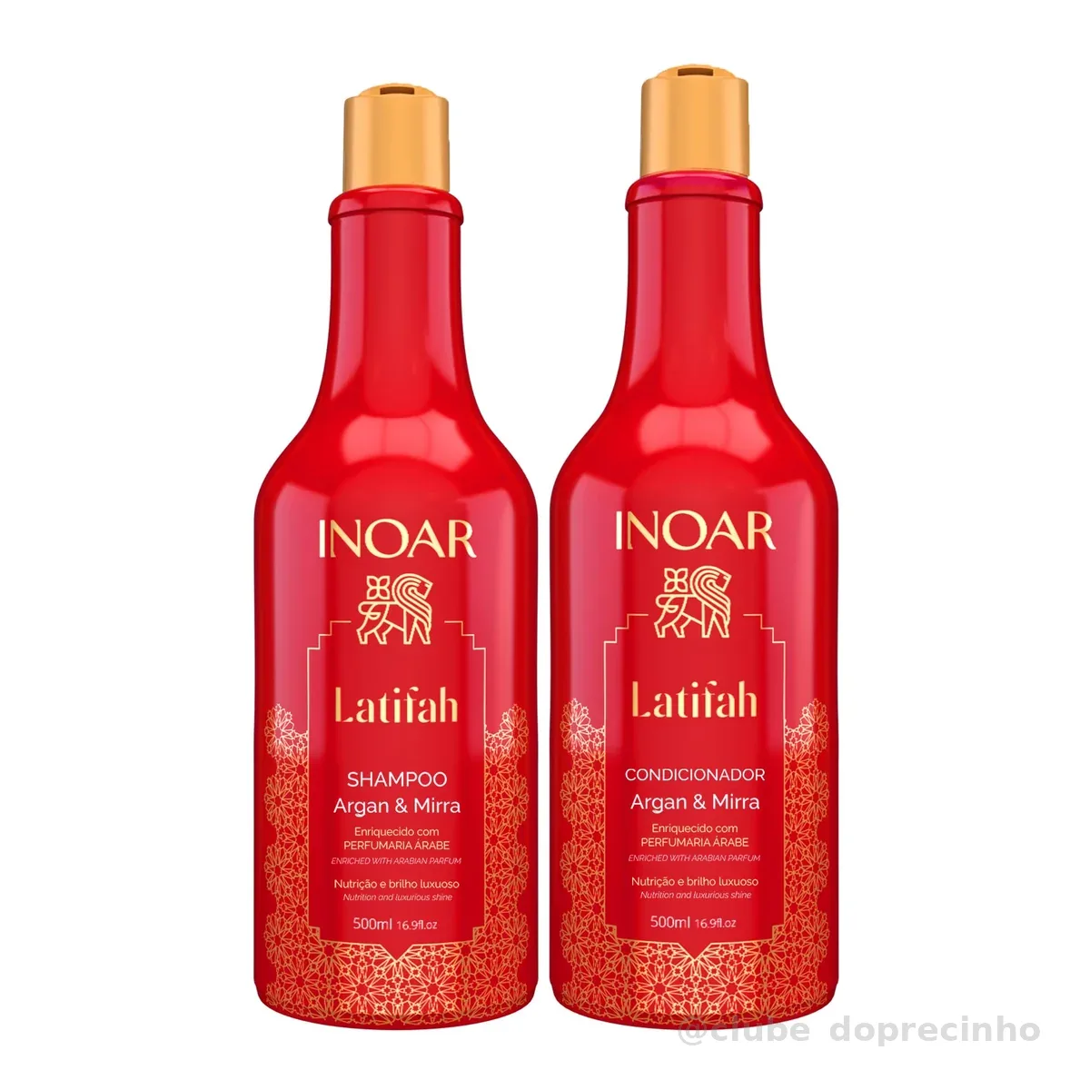 Inoar, Kit Latifah Shampoo e Condicionador Argan e Mirra 500ml