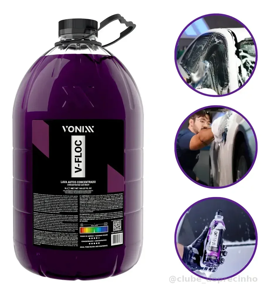 Shampoo Automotivo Lava Auto V-floc Concentrado 5lts Vonixx