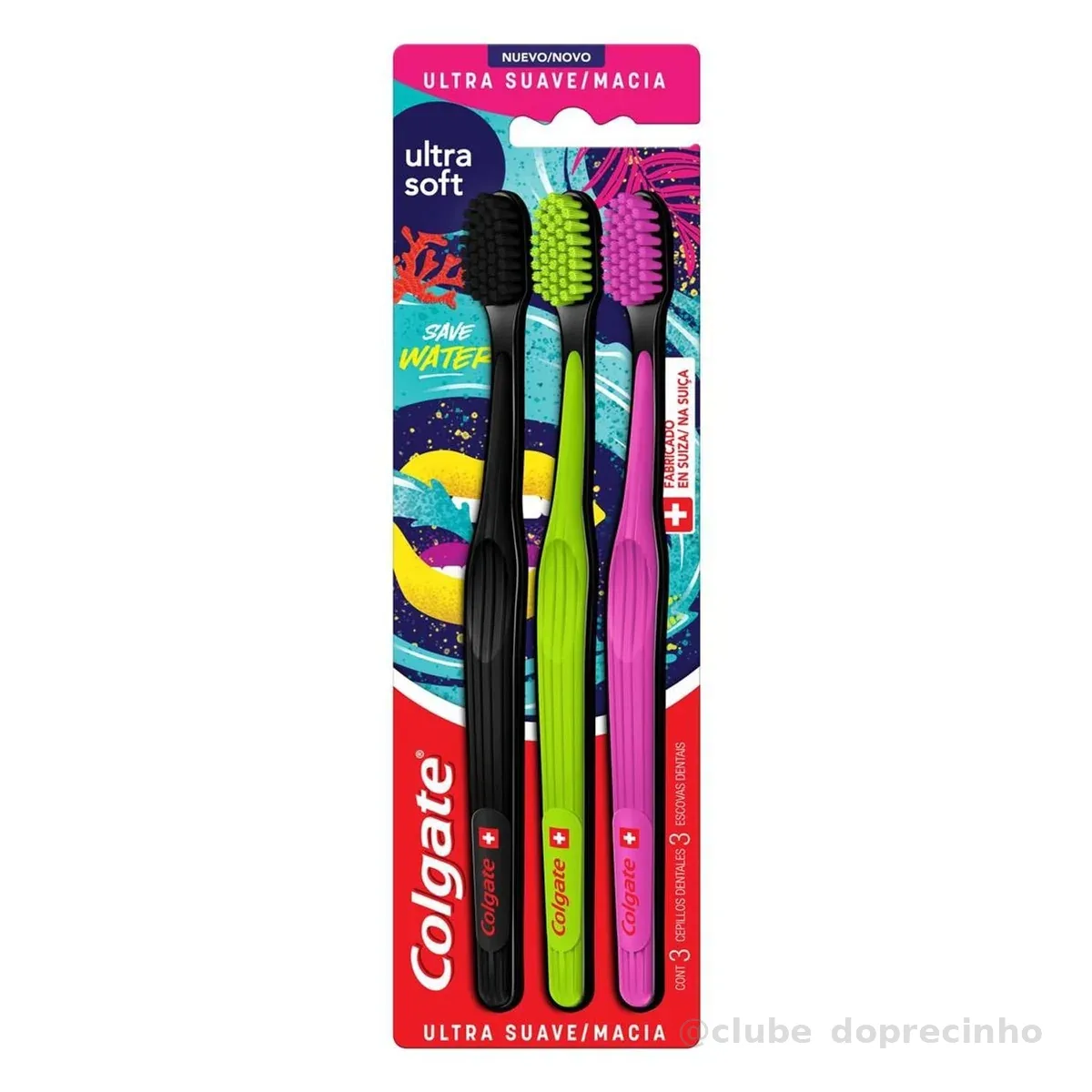 Escova de Dente Colgate Ultra Soft 3 unidades