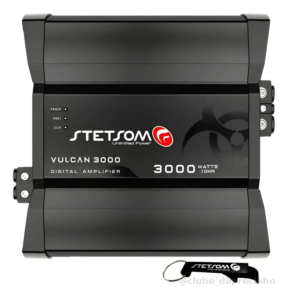 Modulo Amplificador Vulcan 3000 1 Ohm 1 Canal Full Range Preto