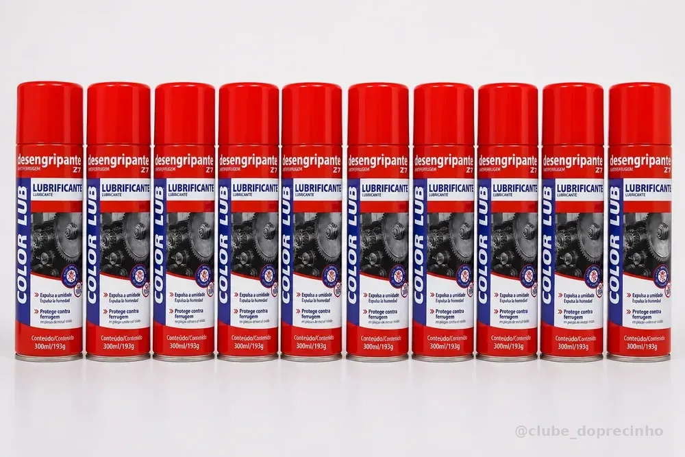 Óleo Spray 300ml Desengripante Lubrificante Moto/carro 10 Un Laranja