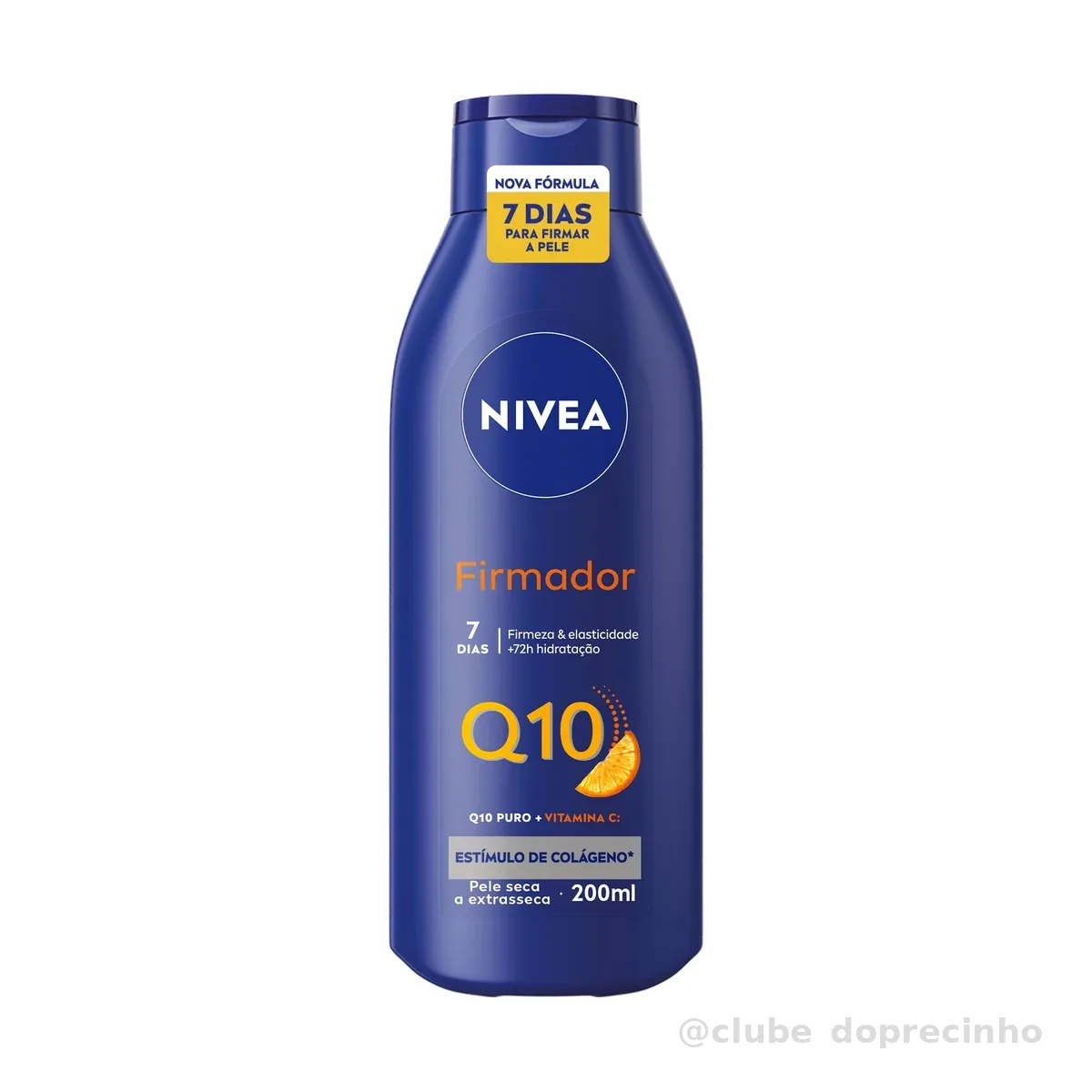 NIVEA Loção Hidratante Firmador Q10 + Vitamina C 200ml, Hidratação Intensa 48h, Pele Firme e Elasticidade, Corporal, Pele Seca e Extrasseca