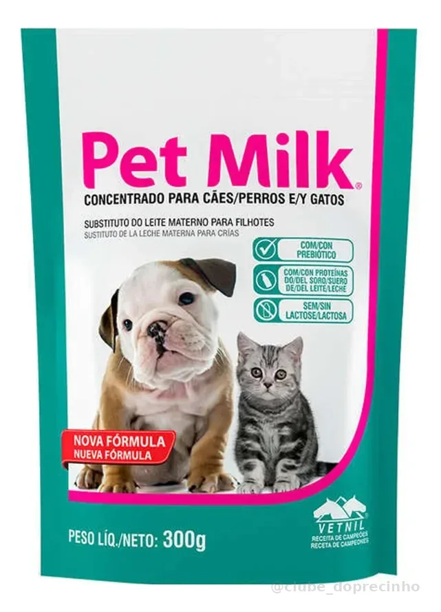 Pet Milk 300g Leite Concentrado Cães Gatos Filhotes E Adultos Vetnil