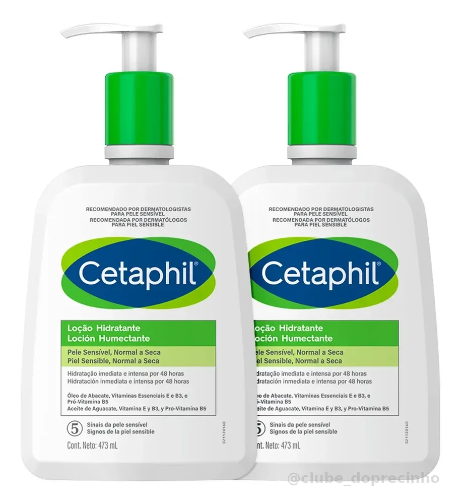 Emulsão para corpo Cetaphil Intensivo en dispensador de 473mL/400g neutra - kit x 2 unidades