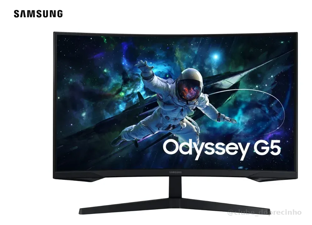 Monitor Gamer Samsung Odyssey G5, 32 ,qhd, 165hz,1ms,hdmi,dp Preto