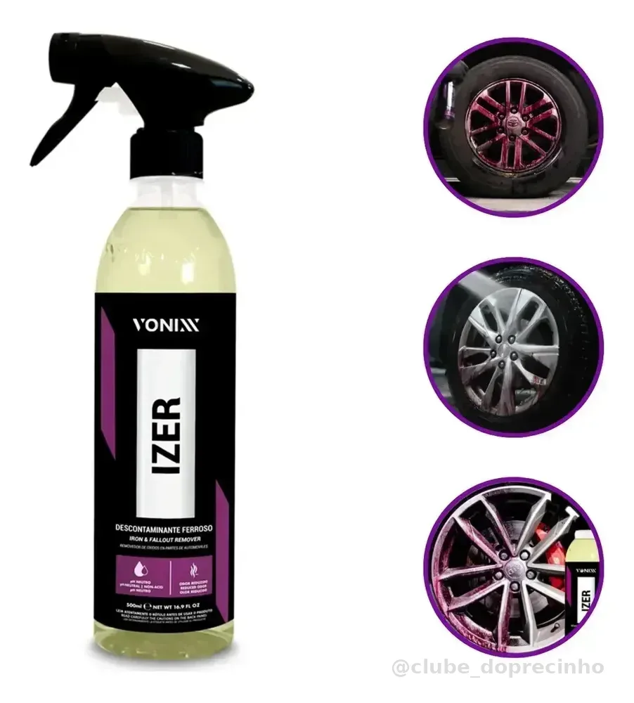 Limpa Roda Automotiva IZER Descontaminante Ferroso Vonixx