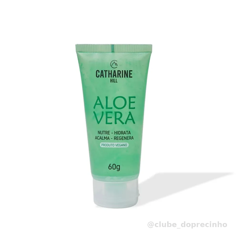 Catharine Hill Gel Aloe Vera Self Care 60ml Refrescante Hidratante Calmante Cicatrizante Livre de Parabenos Base Makeup