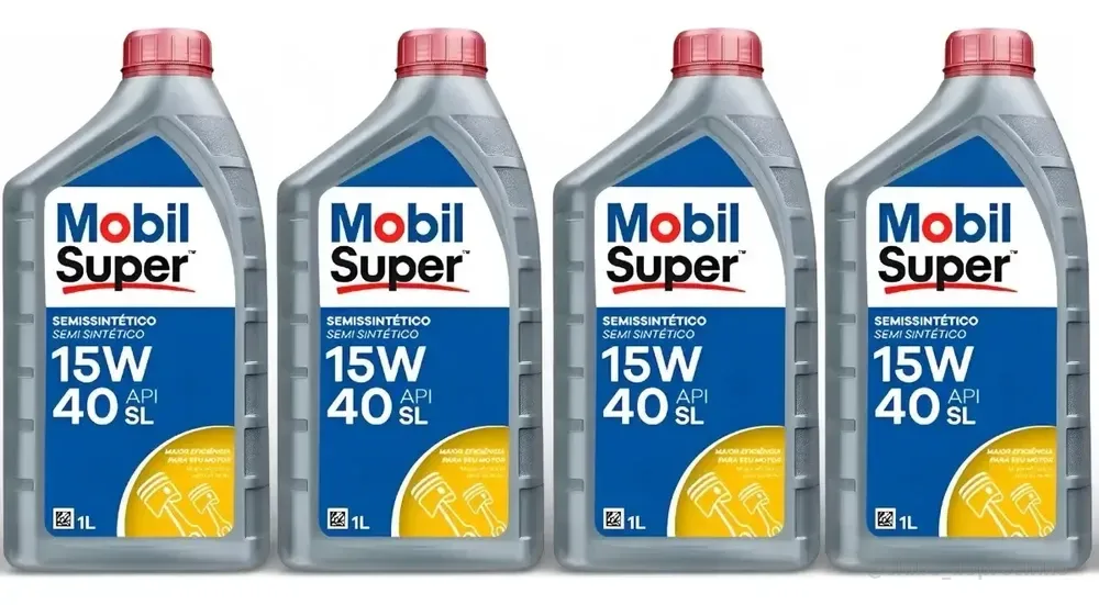 Troca De Óleo Mobil Super 15w40 Api Semissintético 4 Litros