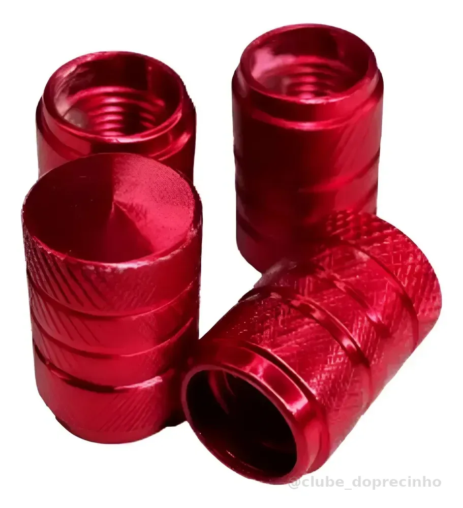 Kit 4 Pçs Tampinha Bico Pneu Válvula Carro Moto Bike Brinde