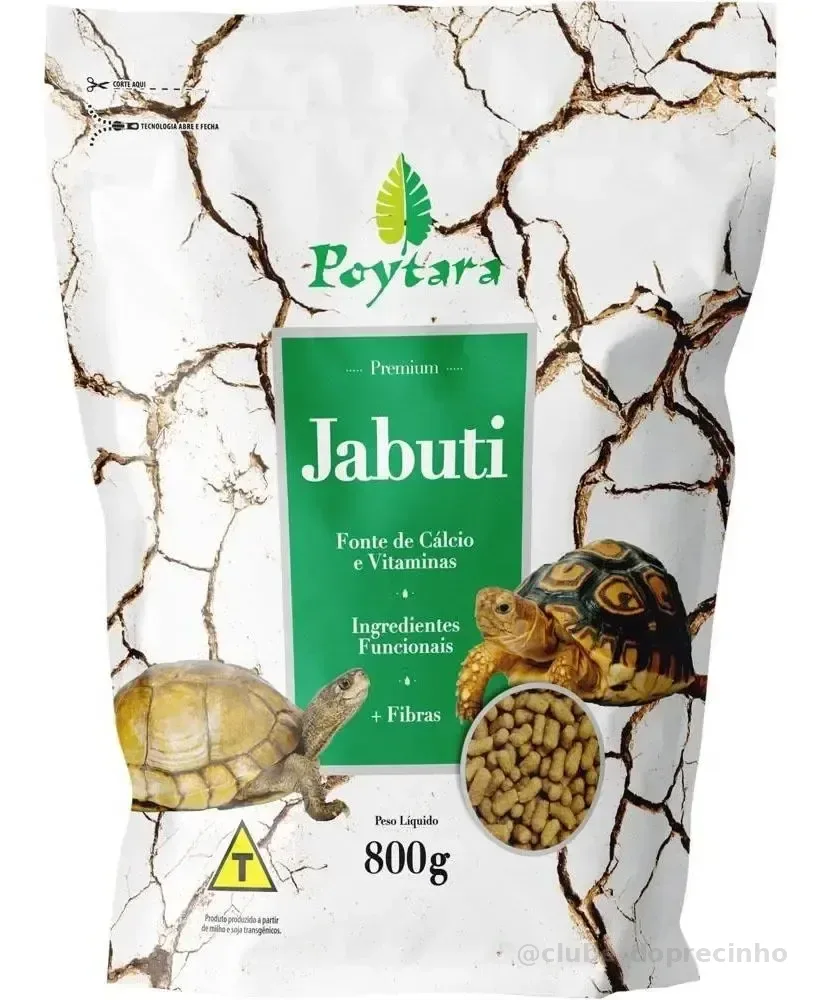 Ração Jabuti Bag 800g Poytara Terrestre