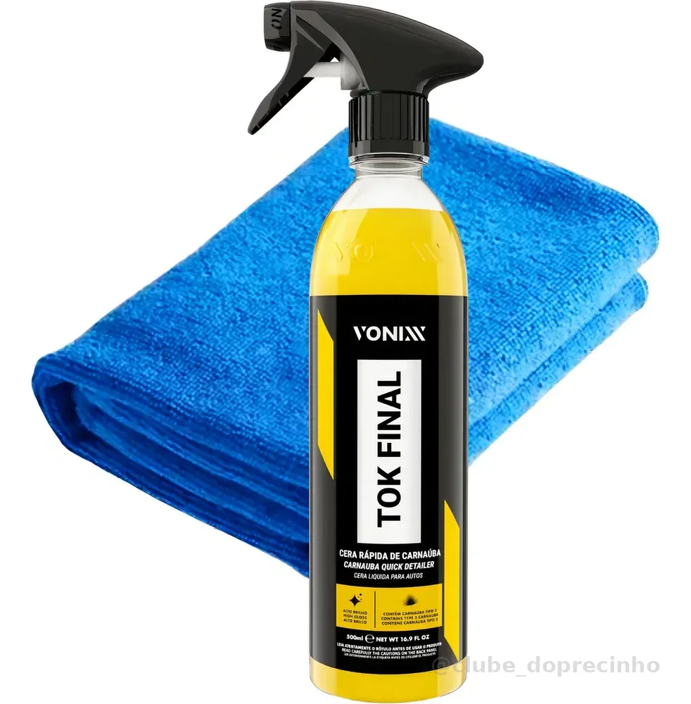 Cera Líquida Carnaúba Vonixx Tok Final Proteção Pintura 500ml + Toalha Microfibra