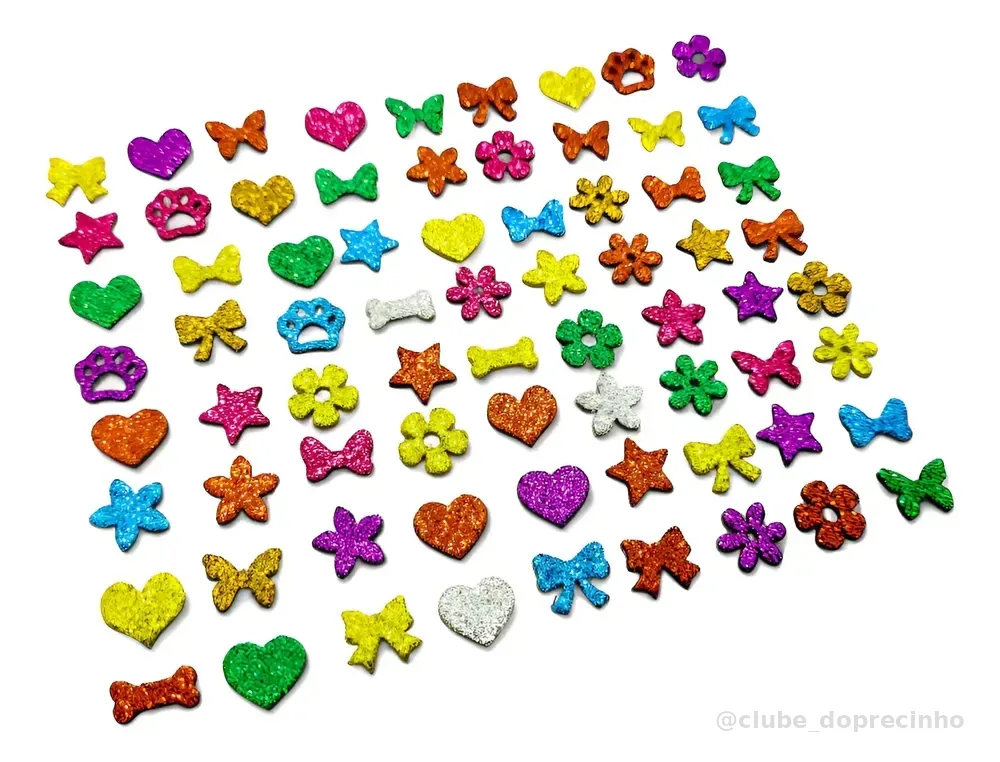 200 Adesivos Pet Coleção Mini Penteado Banho E Tosa Laços Sortidos Coleção Pet Mini Penteado
