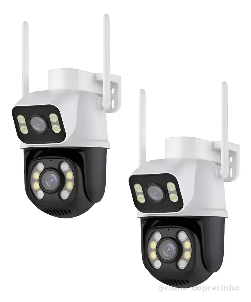 Kit 2 Câmera Wifi Externa A28 App Icsee Dupla Visão 3mp Prova Dágua Cor Branco Estary Shop
