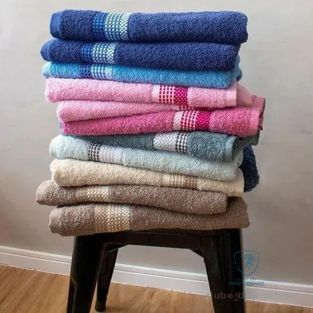 Jogo De Banho E Rosto 4 Pçs Algodão Venus Select Camesa Lisa Piscina Claro Com Piscina Escuro