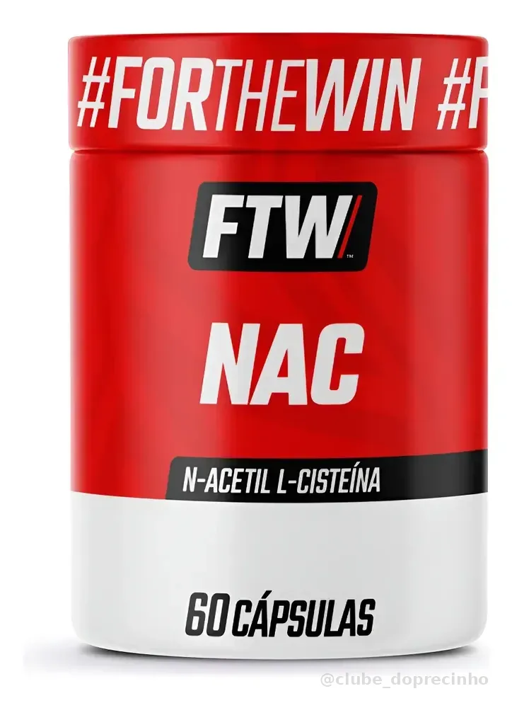 Nac N-acetil L-cisteína 60 Cápsulas - Ftw Sem Sabor