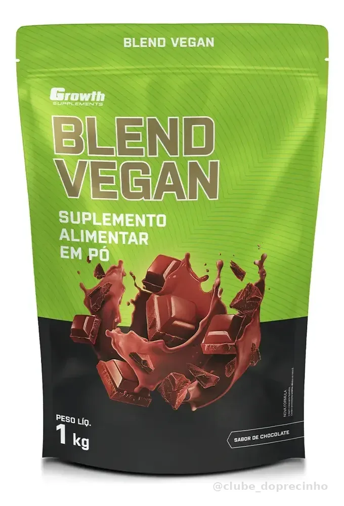 Blend Vegan (Proteína vegana) 1kg Growth Supplements - Sabor Chocolate