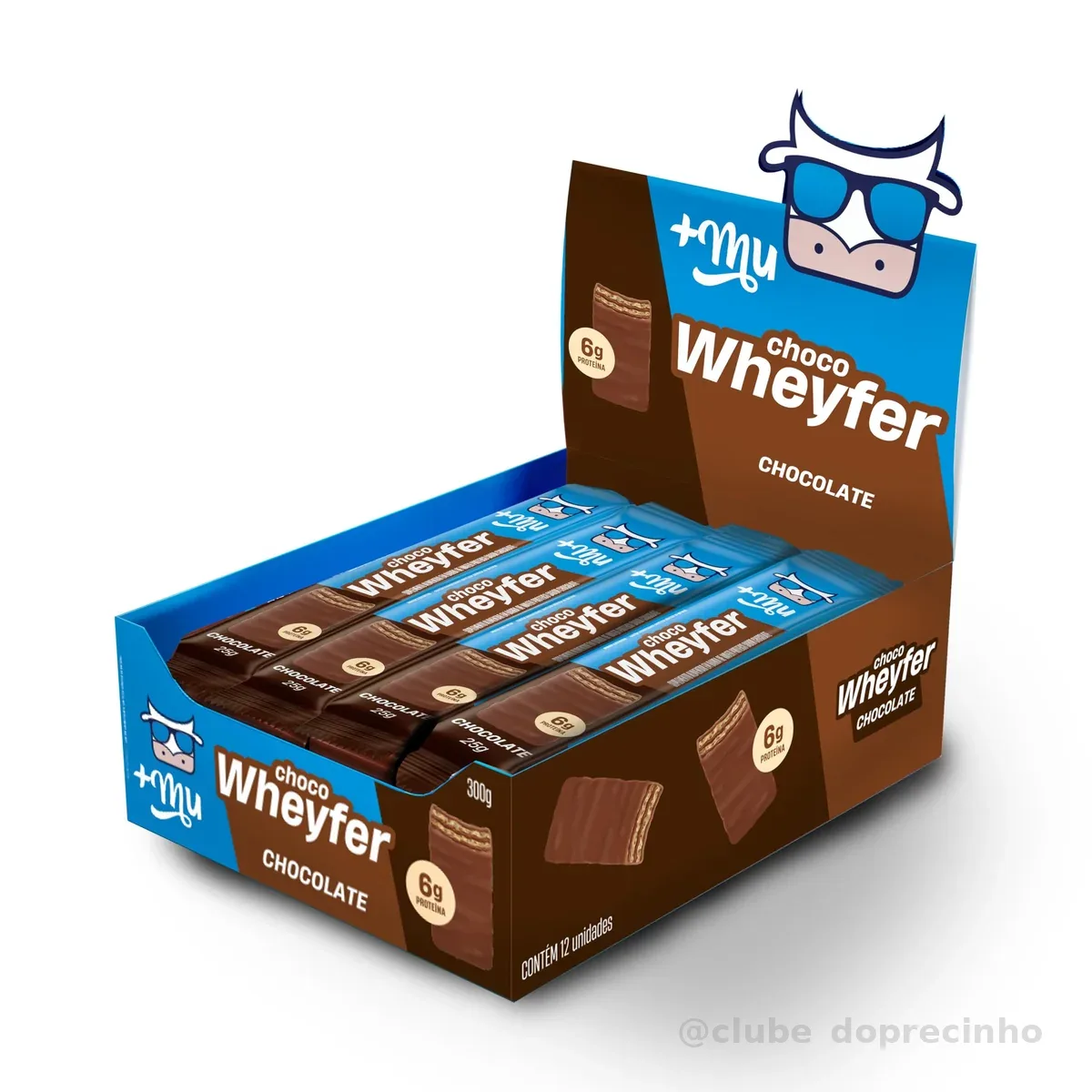 +Mu Chocowheyfer Proteico Sabor Chocolate - Display com 12 unidades - 300g