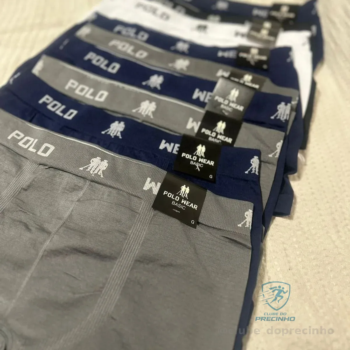 Kit 10 Cuecas Boxer Lisa Polo Wear Sortido Sortido Liso G