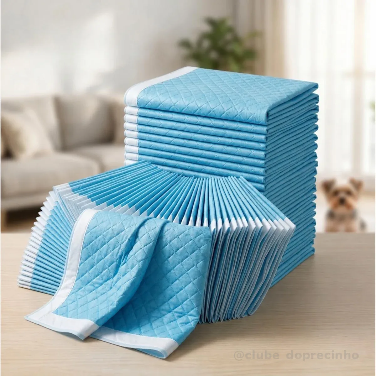Tapete Higienico para Cachorros Tapete Higienico Pet 60x60 40 Unidades, 5 Camadas Alta Absorcao Base Antivazamento Descartavel para Caes Filhotes e Adultos Uso Casa Apartamento e Viagem Sem Adesivo