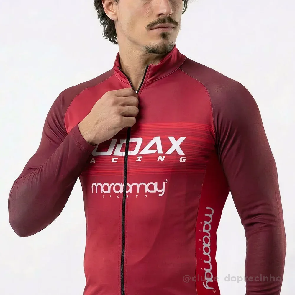 Camisa Ciclismo Manga Longa Peluciada Inverno Frio Unissex Equipe Audax Racing Márcio May Sports