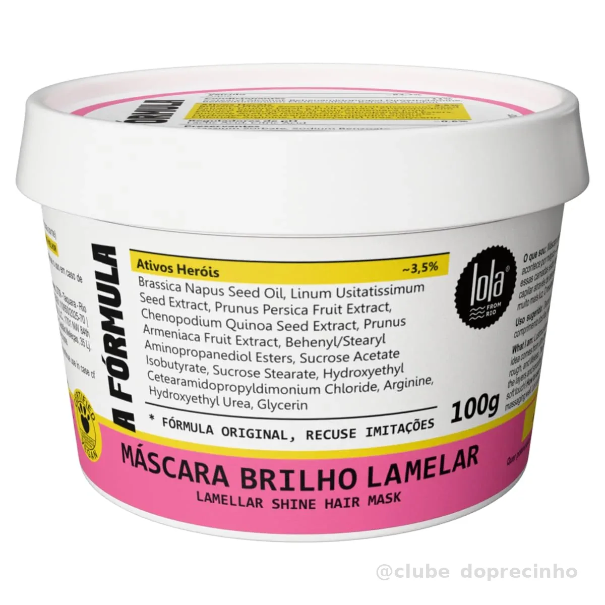 Máscara Capilar A Fórmula 100gr - Lola Cosmetics